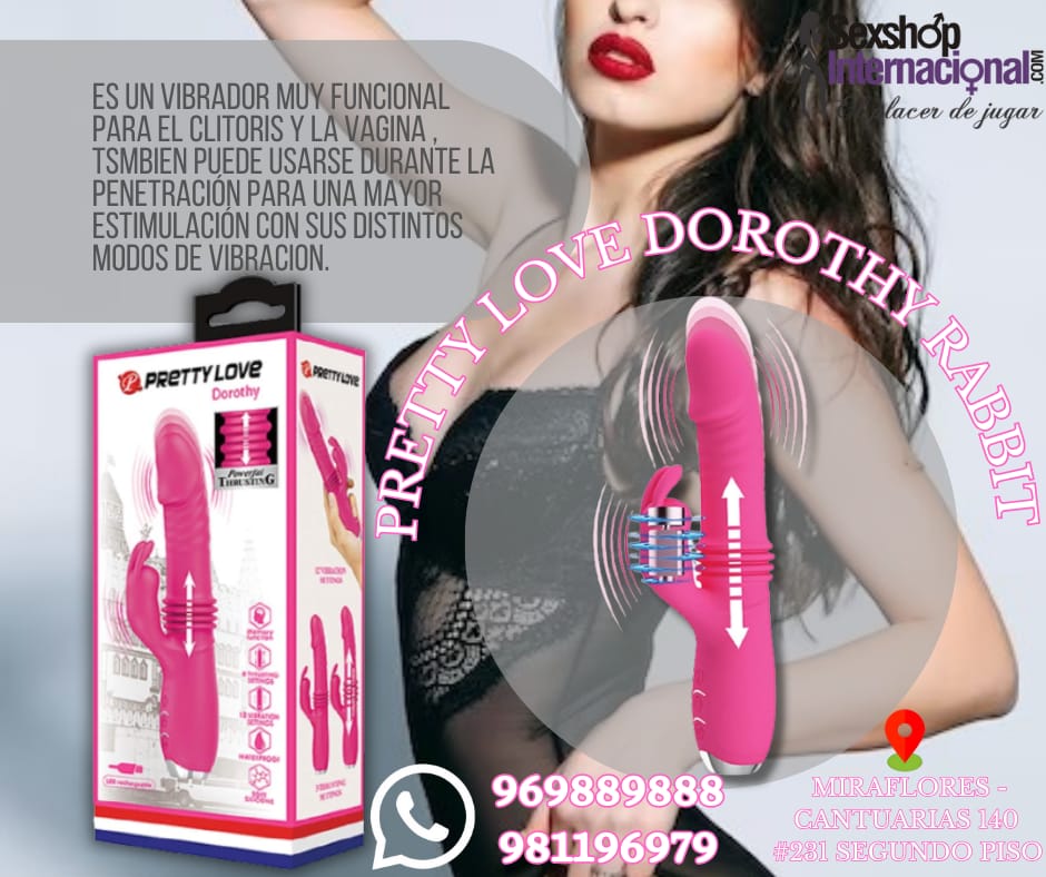 VIBRADOR DOBLE ESTIMULACION-PRETTY LOVE DOROTHY DE SILICONA-SEXSHOP LIMA 971890151 